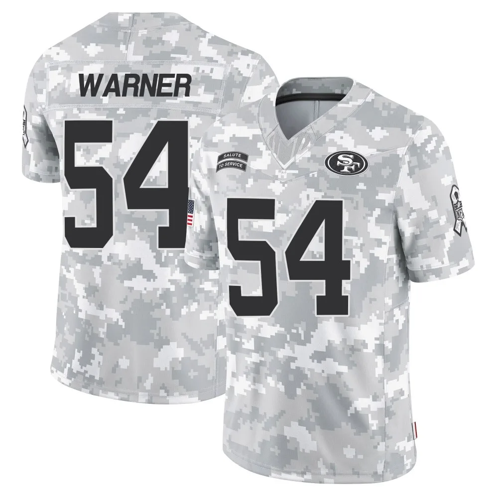 Men's San Francisco 49ers Fred Warner Nike 2024 Salute To Service Limited Arctic Camo Jersey Men's San Francisco 49ers Fred Warner Nike 2024 Salute To Service Limited Arctic Camo Jersey