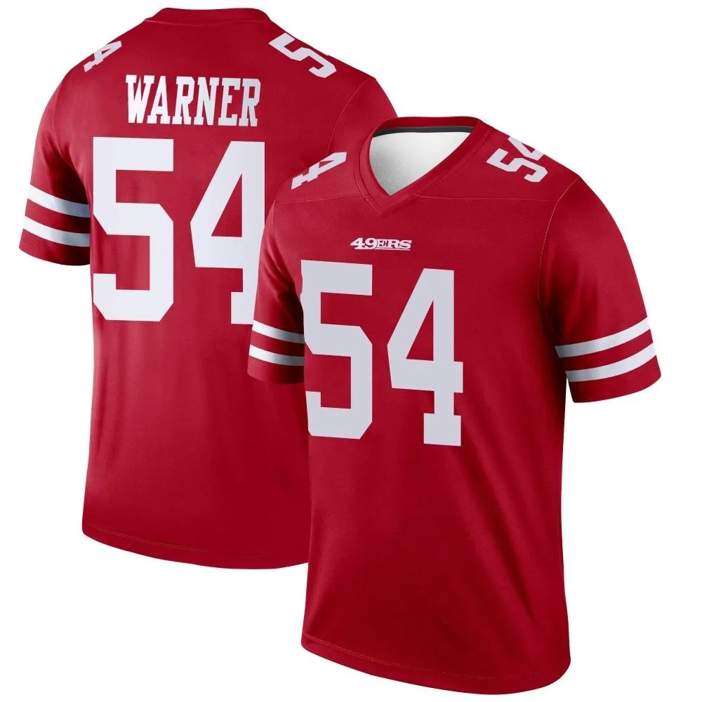Men's San Francisco 49ers Fred Warner Nike Legend Scarlet Jersey Men's San Francisco 49ers Fred Warner Nike Legend Scarlet Jersey