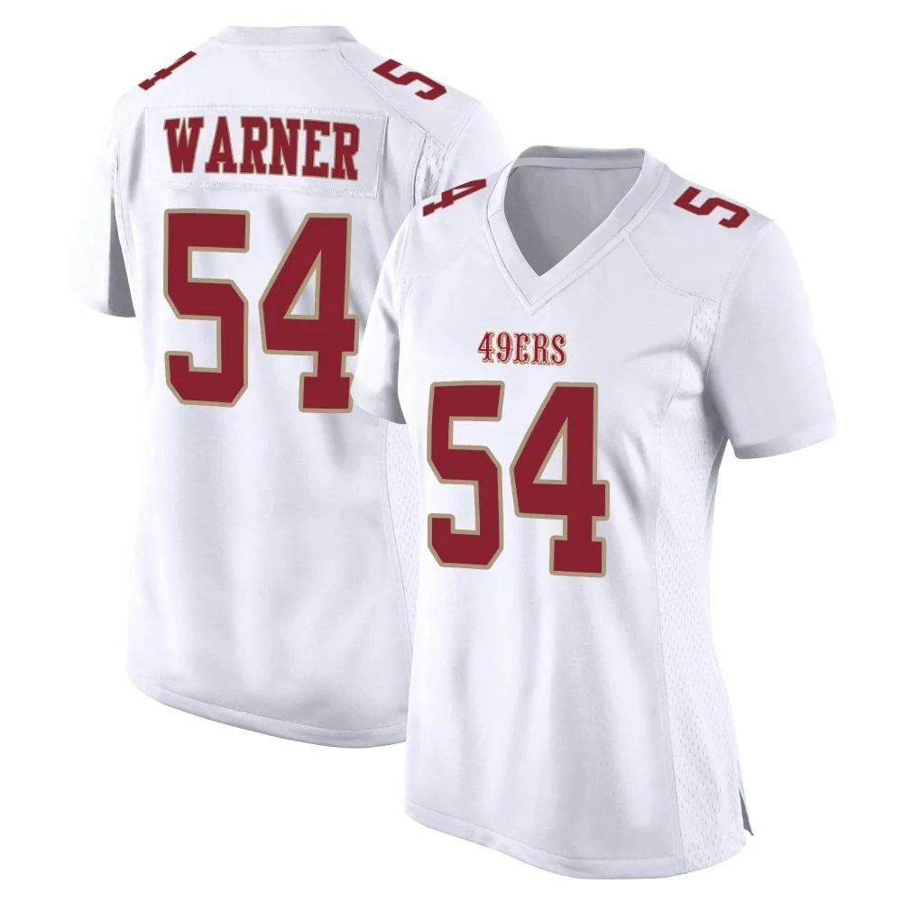 Women's San Francisco 49ers Fred Warner Nike Fashion Game White Jersey Women's San Francisco 49ers Fred Warner Nike Fashion Game White Jersey