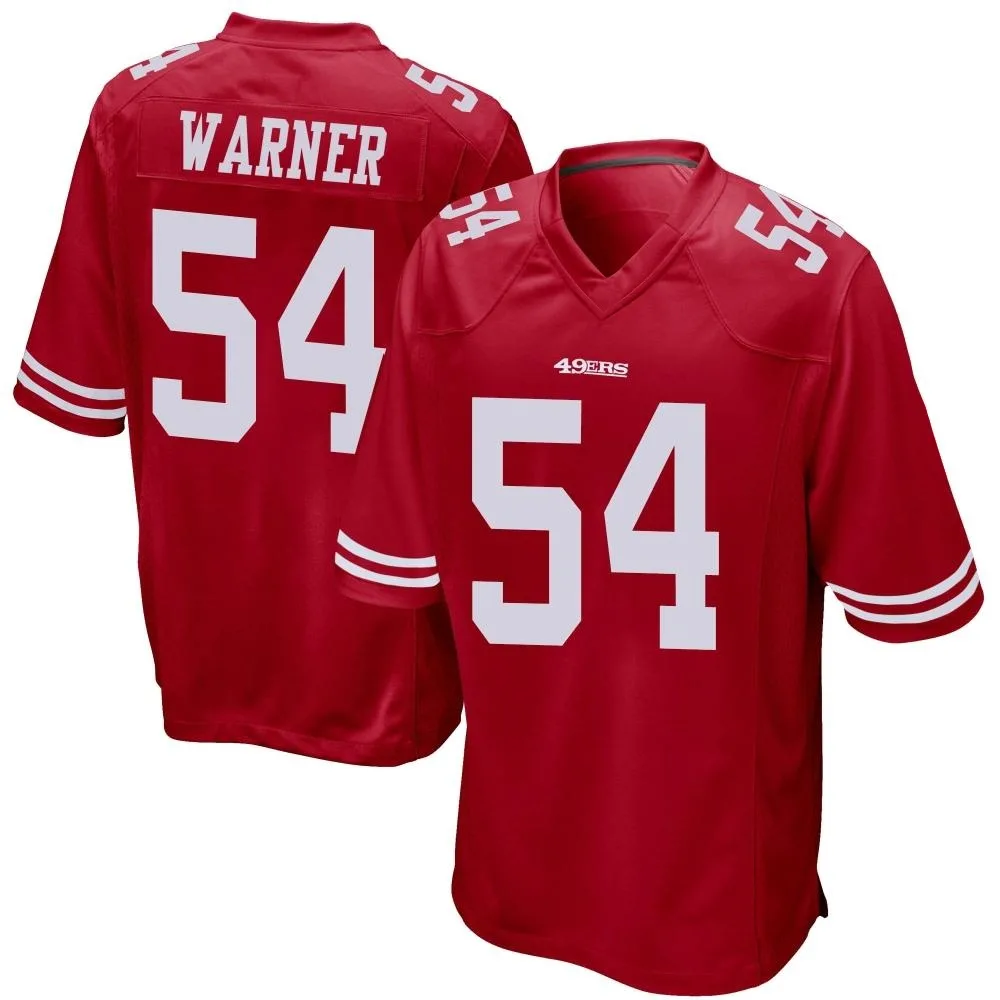 Youth San Francisco 49ers Fred Warner Nike Team Color Game Red Jersey Youth San Francisco 49ers Fred Warner Nike Team Color Game Red Jersey