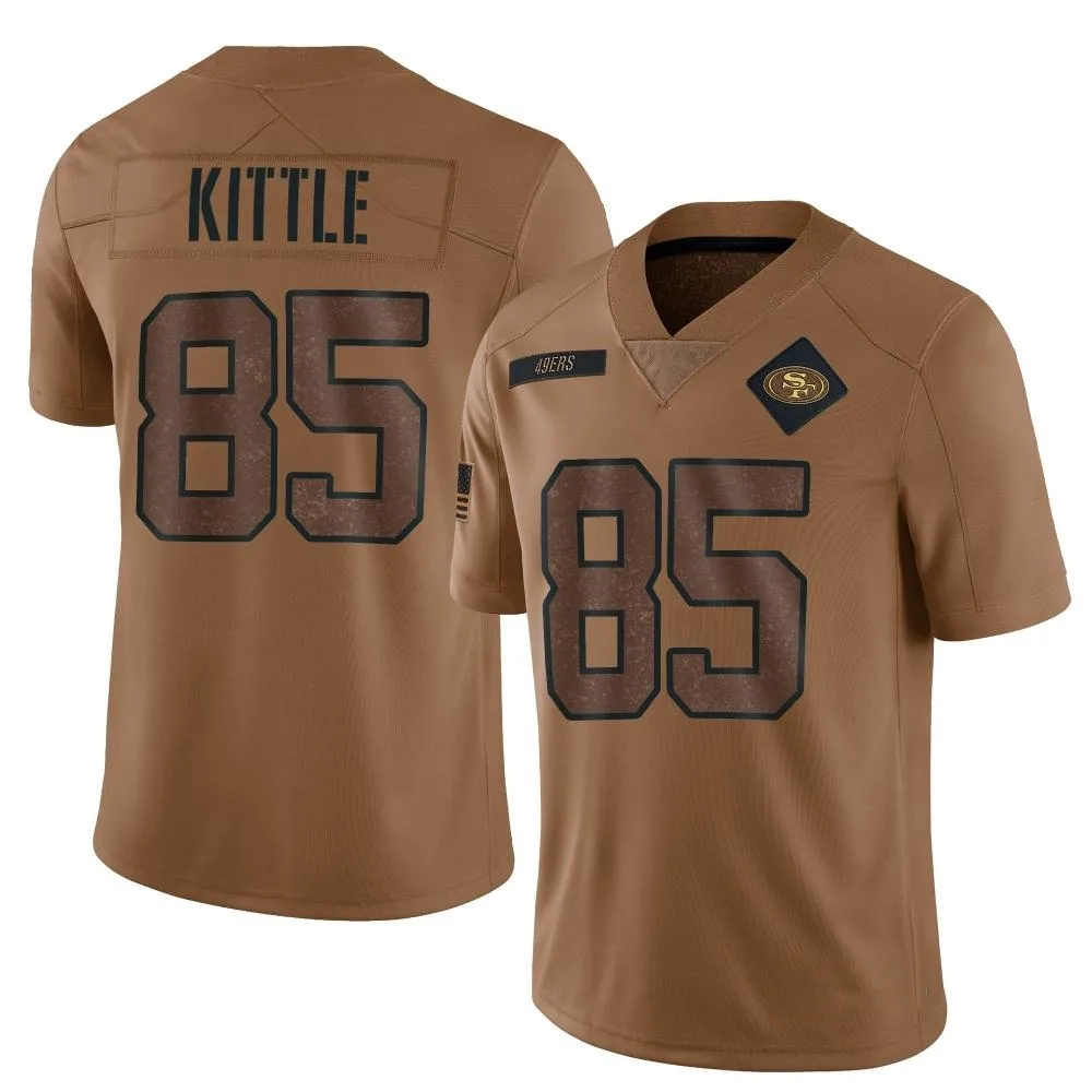 Men's San Francisco 49ers George Kittle Nike 2023 Salute To Service Limited Brown Jersey Men's San Francisco 49ers George Kittle Nike 2023 Salute To Service Limited Brown Jersey