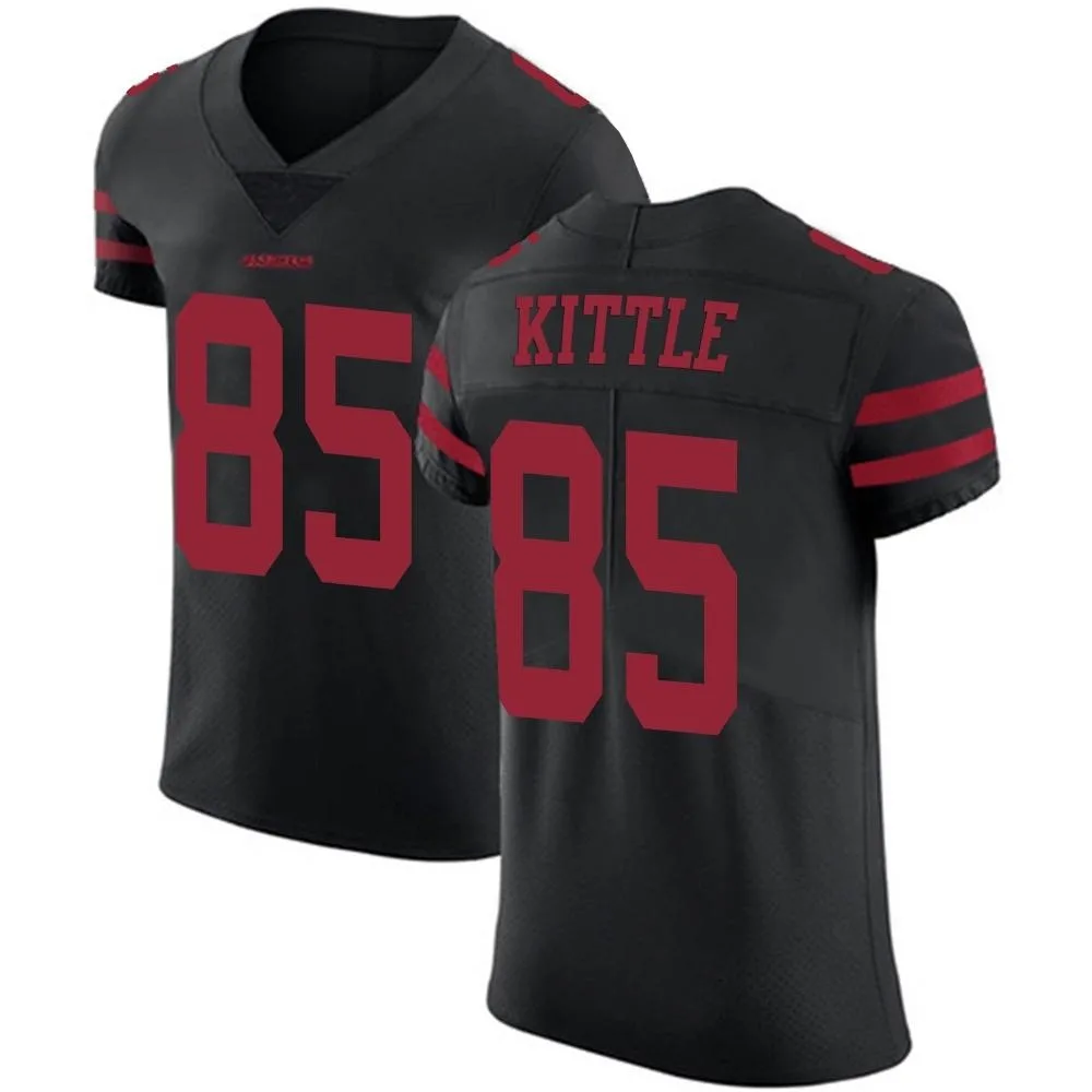 Men's San Francisco 49ers George Kittle Nike Alternate Vapor Untouchable Elite Black Jersey Men's San Francisco 49ers George Kittle Nike Alternate Vapor Untouchable Elite Black Jersey