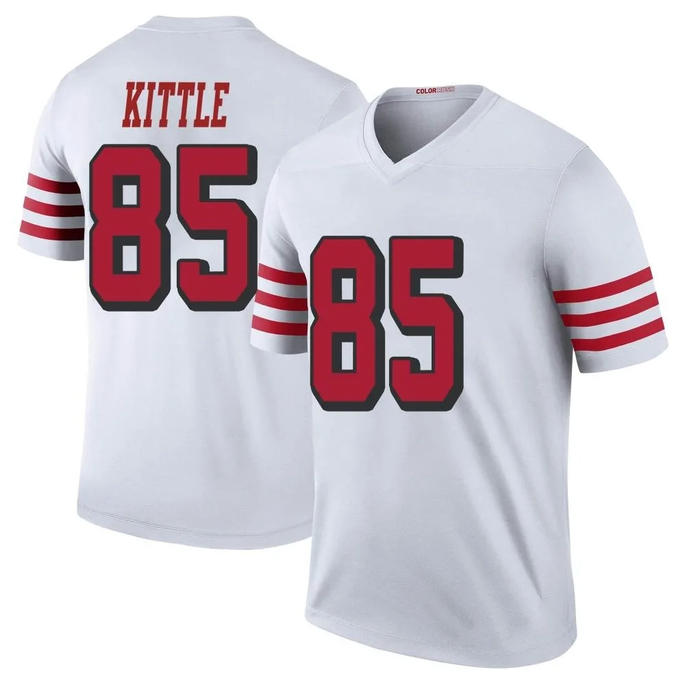 Men's San Francisco 49ers George Kittle Nike Color Rush Legend White Jersey