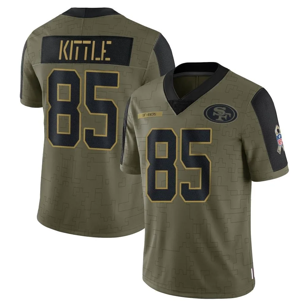 Youth San Francisco 49ers George Kittle Nike 2021 Salute To Service Limited Olive Jersey Youth San Francisco 49ers George Kittle Nike 2021 Salute To Service Limited Olive Jersey