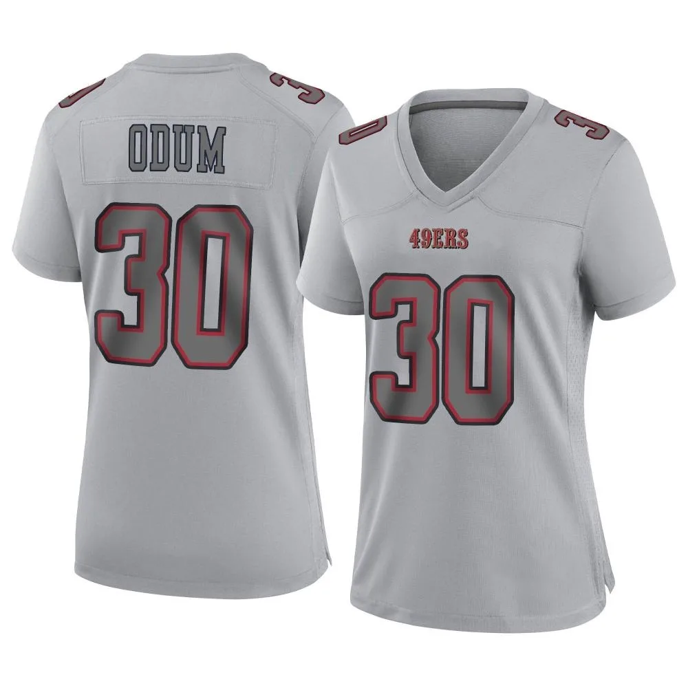 Women's San Francisco 49ers George Odum Nike Atmosphere Fashion Game Gray Jersey Women's San Francisco 49ers George Odum Nike Atmosphere Fashion Game Gray Jersey