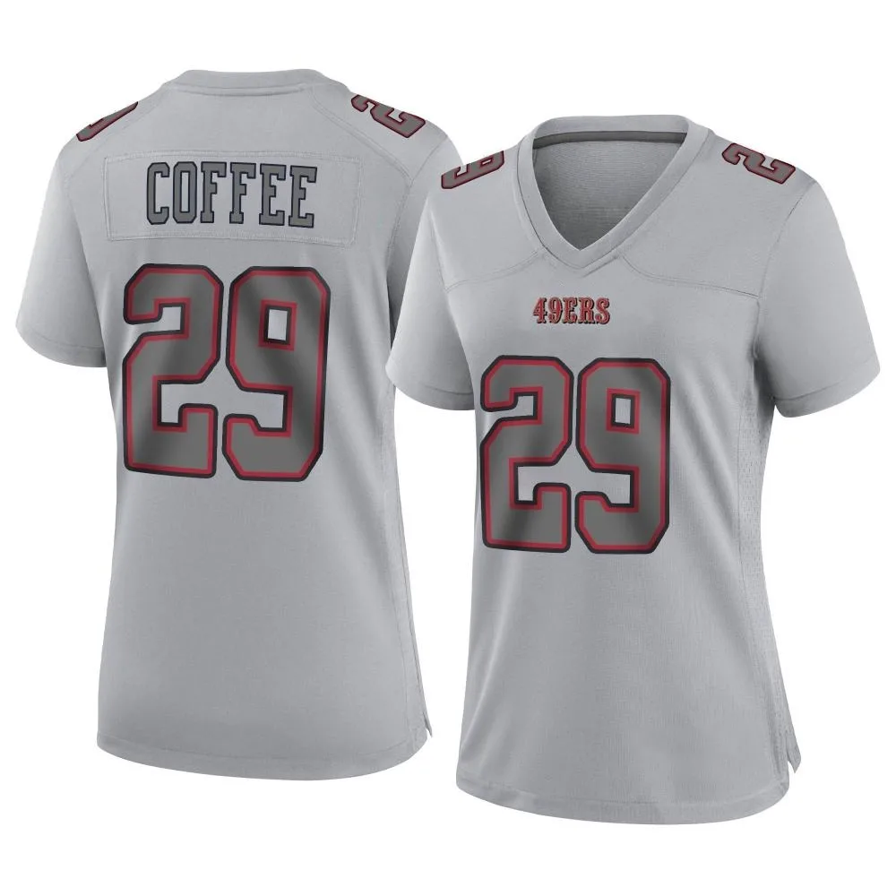 Women's San Francisco 49ers Glen Coffee Nike Atmosphere Fashion Game Gray Jersey Women's San Francisco 49ers Glen Coffee Nike Atmosphere Fashion Game Gray Jersey