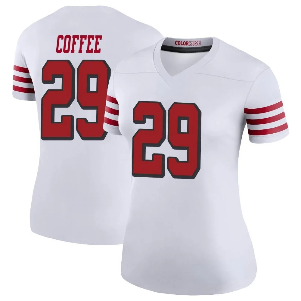 Women's San Francisco 49ers Glen Coffee Nike Color Rush Legend White Jersey Women's San Francisco 49ers Glen Coffee Nike Color Rush Legend White Jersey