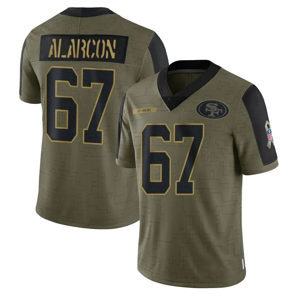 Youth San Francisco 49ers Isaac Alarcon Nike 2021 Salute To Service Limited Olive Jersey Youth San Francisco 49ers Isaac Alarcon Nike 2021 Salute To Service Limited Olive Jersey