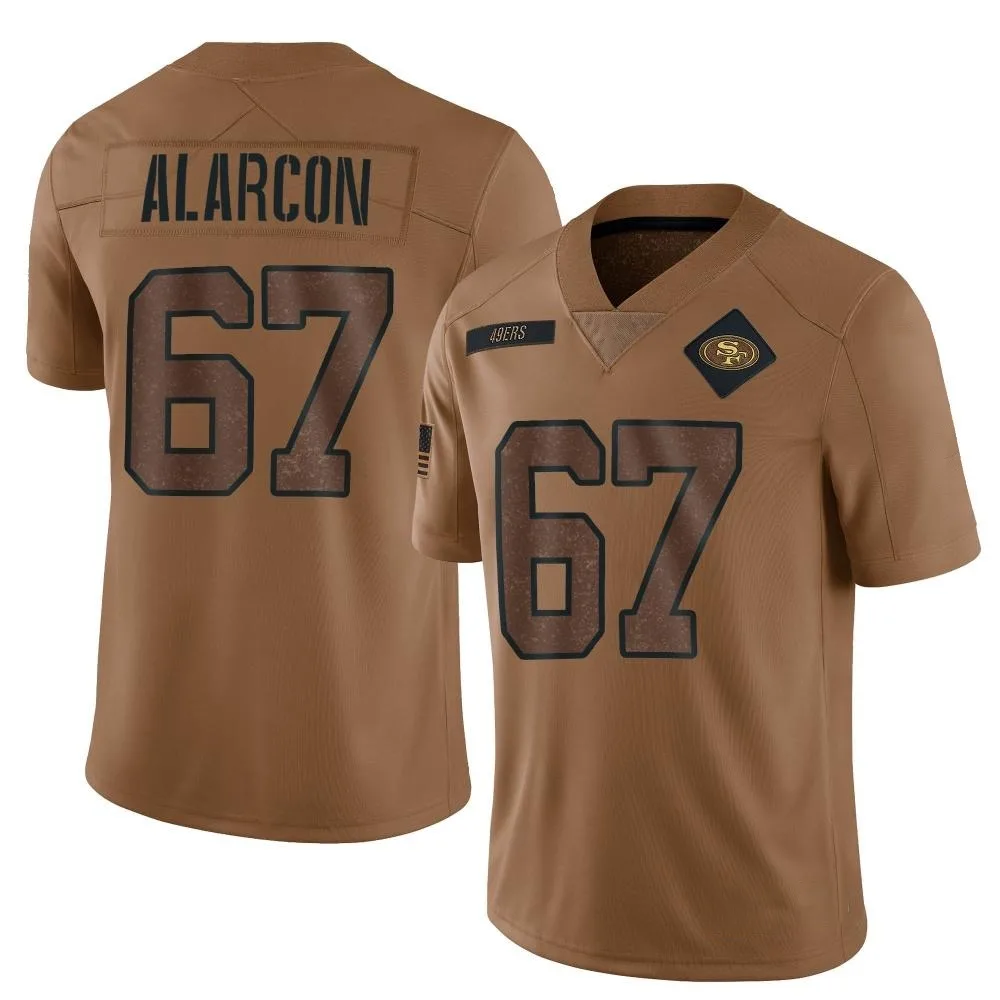 Youth San Francisco 49ers Isaac Alarcon Nike 2023 Salute To Service Limited Brown Jersey Youth San Francisco 49ers Isaac Alarcon Nike 2023 Salute To Service Limited Brown Jersey