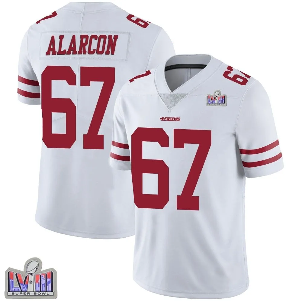 Youth San Francisco 49ers Isaac Alarcon Nike Vapor Untouchable Super Bowl LVIII Patch Limited White Jersey Youth San Francisco 49ers Isaac Alarcon Nike Vapor Untouchable Super Bowl LVIII Patch Limited White Jersey
