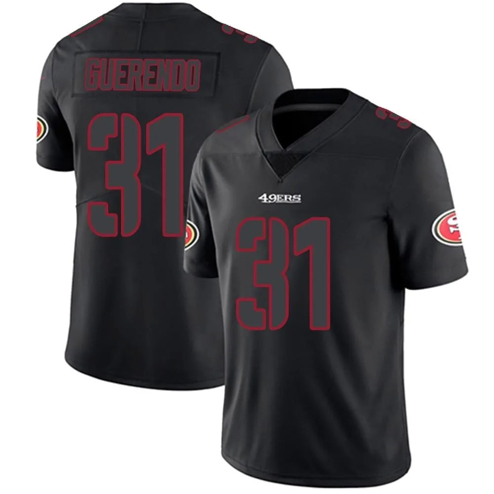 Men's San Francisco 49ers Isaac Guerendo Nike Limited Black Impact Jersey Men's San Francisco 49ers Isaac Guerendo Nike Limited Black Impact Jersey