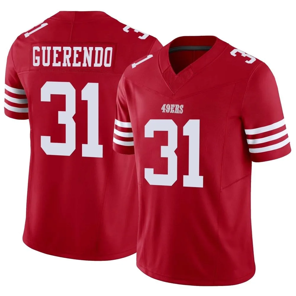 Men's San Francisco 49ers Isaac Guerendo Nike Vapor F.U.S.E. Limited Scarlet Jersey Men's San Francisco 49ers Isaac Guerendo Nike Vapor F.U.S.E. Limited Scarlet Jersey