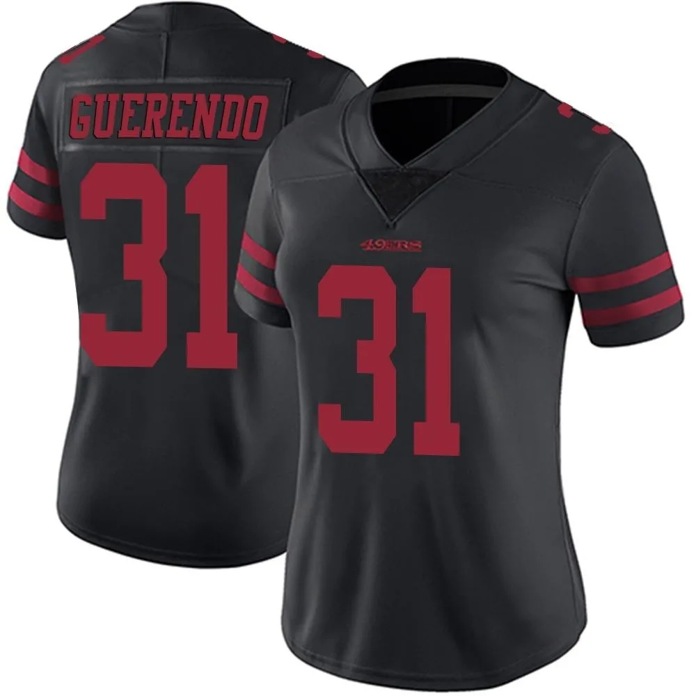 Women's San Francisco 49ers Isaac Guerendo Nike Alternate Vapor Untouchable Limited Black Jersey Women's San Francisco 49ers Isaac Guerendo Nike Alternate Vapor Untouchable Limited Black Jersey