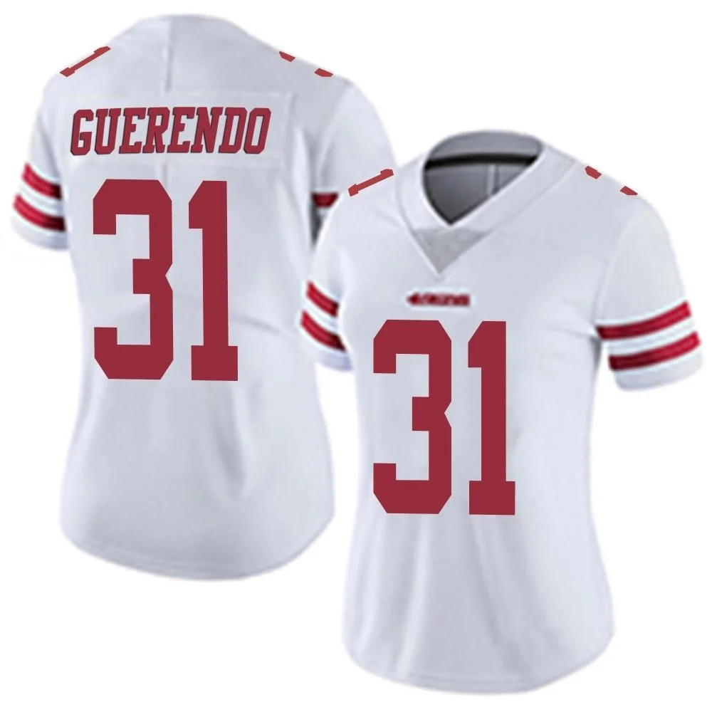 Women's San Francisco 49ers Isaac Guerendo Nike Vapor Untouchable Limited White Jersey Women's San Francisco 49ers Isaac Guerendo Nike Vapor Untouchable Limited White Jersey