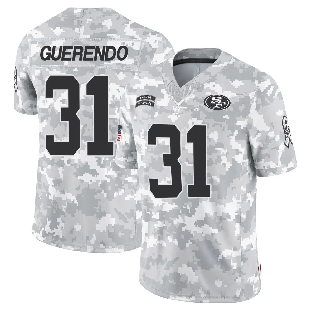 Youth San Francisco 49ers Isaac Guerendo Nike 2024 Salute To Service Limited Arctic Camo Jersey Youth San Francisco 49ers Isaac Guerendo Nike 2024 Salute To Service Limited Arctic Camo Jersey