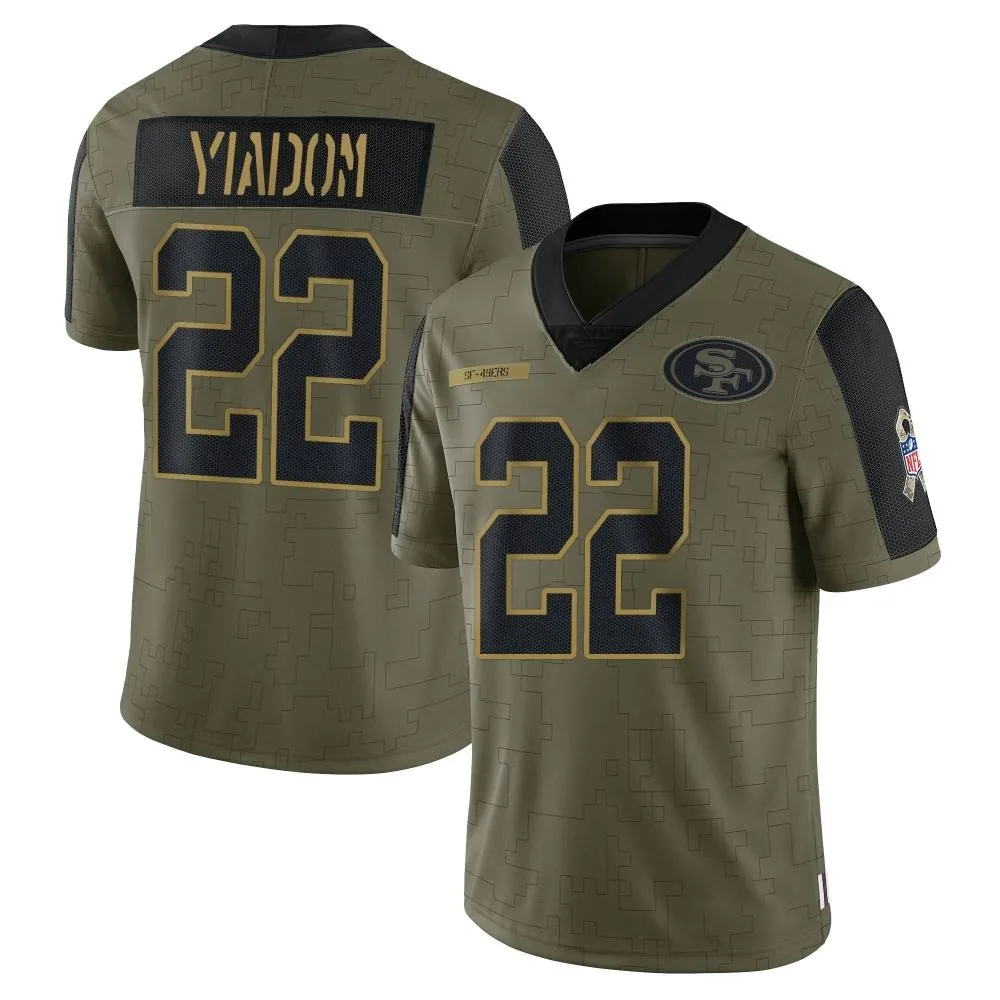 Men's San Francisco 49ers Isaac Yiadom Nike 2021 Salute To Service Limited Olive Jersey Men's San Francisco 49ers Isaac Yiadom Nike 2021 Salute To Service Limited Olive Jersey