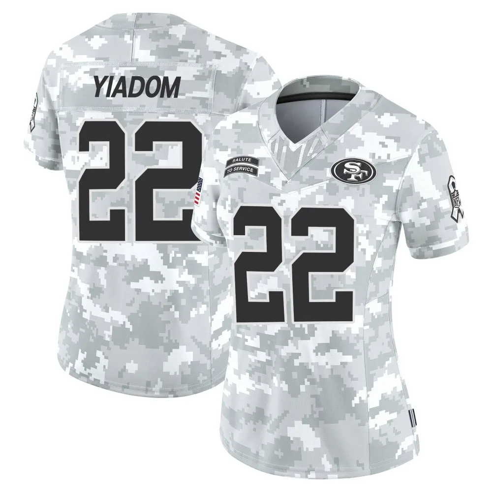 Women's San Francisco 49ers Isaac Yiadom Nike Francisco 2024 Salute To Service Limited Arctic Camo Jersey Women's San Francisco 49ers Isaac Yiadom Nike Francisco 2024 Salute To Service Limited Arctic Camo Jersey