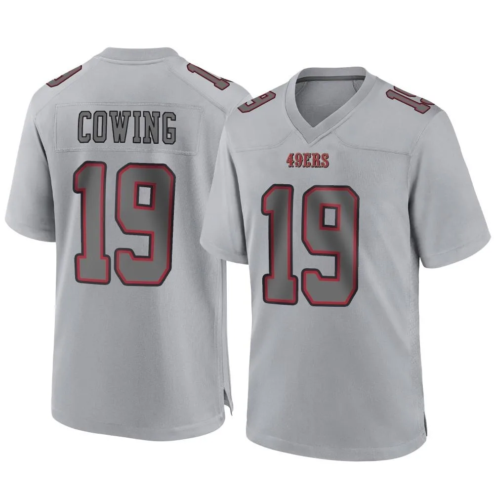 Men's San Francisco 49ers Jacob Cowing Nike Atmosphere Fashion Game Gray Jersey Men's San Francisco 49ers Jacob Cowing Nike Atmosphere Fashion Game Gray Jersey