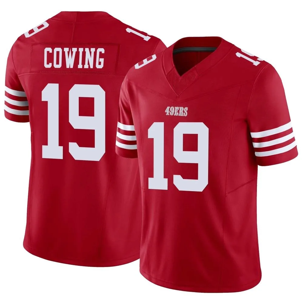 Men's San Francisco 49ers Jacob Cowing Nike Vapor F.U.S.E. Limited Scarlet Jersey Men's San Francisco 49ers Jacob Cowing Nike Vapor F.U.S.E. Limited Scarlet Jersey
