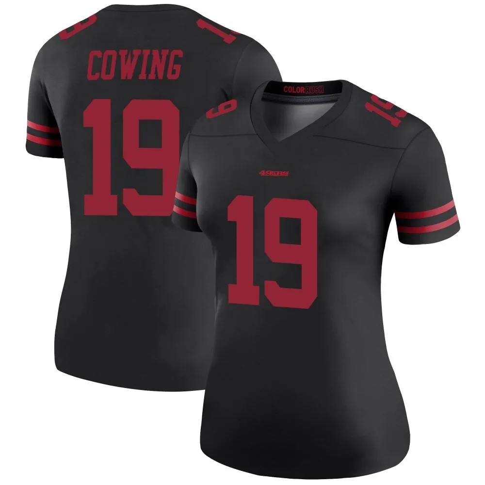 Women's San Francisco 49ers Jacob Cowing Nike Color Rush Legend Black Jersey Women's San Francisco 49ers Jacob Cowing Nike Color Rush Legend Black Jersey