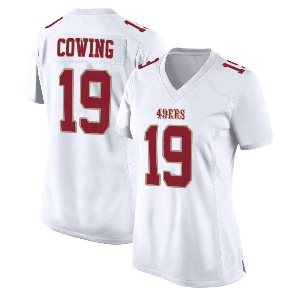 Women's San Francisco 49ers Jacob Cowing Nike Fashion Game White Jersey Women's San Francisco 49ers Jacob Cowing Nike Fashion Game White Jersey