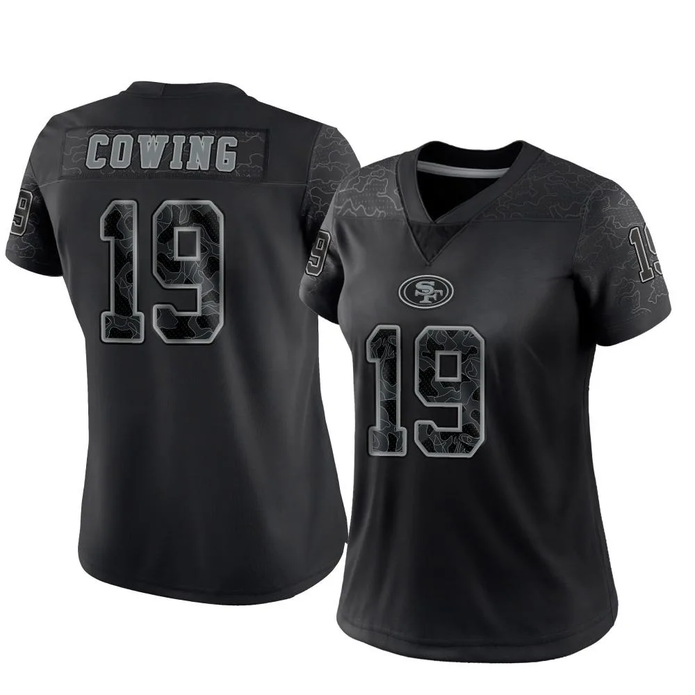 Women's San Francisco 49ers Jacob Cowing Nike Reflective Limited Black Jersey Women's San Francisco 49ers Jacob Cowing Nike Reflective Limited Black Jersey