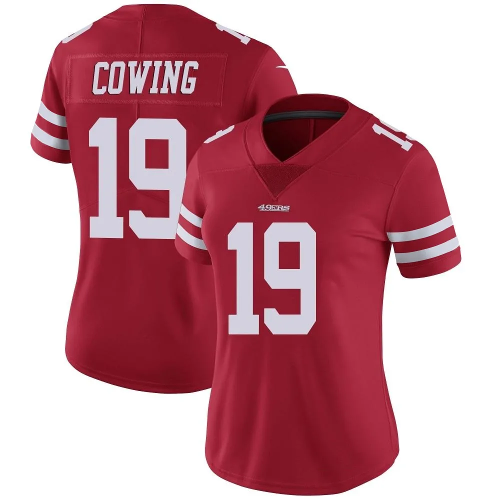 Women's San Francisco 49ers Jacob Cowing Nike Team Color Vapor Untouchable Limited Red Jersey Women's San Francisco 49ers Jacob Cowing Nike Team Color Vapor Untouchable Limited Red Jersey