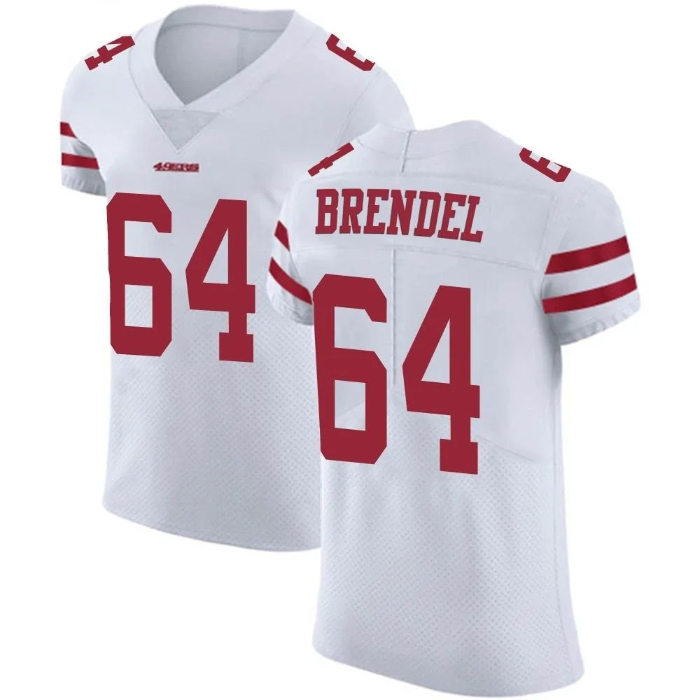 Men's San Francisco 49ers Jake Brendel Nike Vapor Untouchable Elite White Jersey Men's San Francisco 49ers Jake Brendel Nike Vapor Untouchable Elite White Jersey