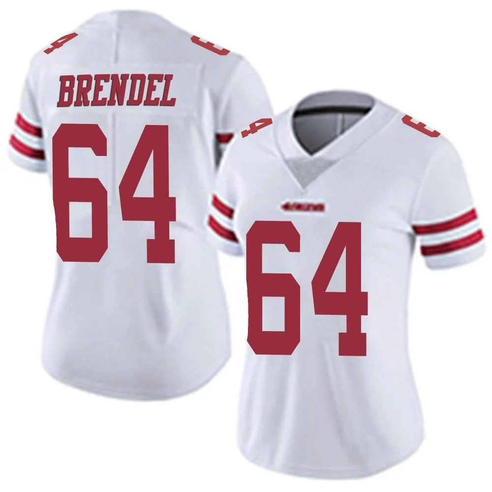 Women's San Francisco 49ers Jake Brendel Nike Vapor Untouchable Limited White Jersey Women's San Francisco 49ers Jake Brendel Nike Vapor Untouchable Limited White Jersey