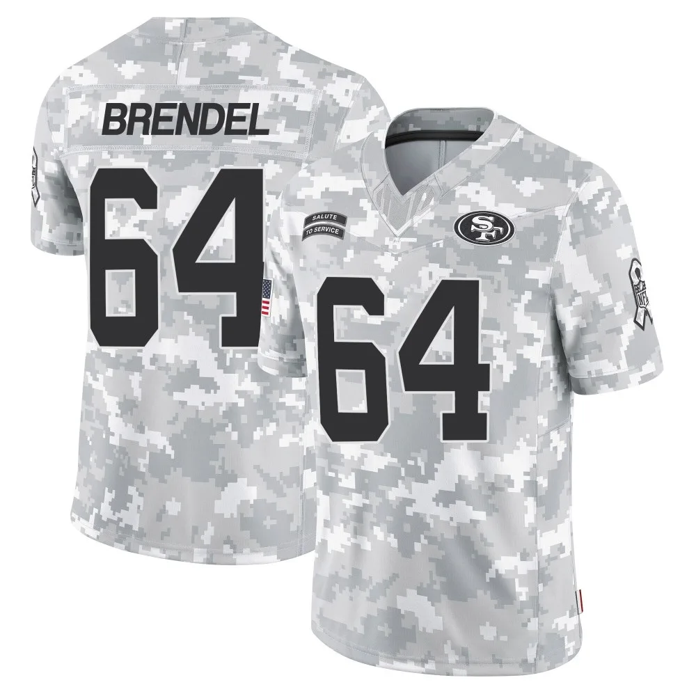 Youth San Francisco 49ers Jake Brendel Nike 2024 Salute To Service Limited Arctic Camo Jersey Youth San Francisco 49ers Jake Brendel Nike 2024 Salute To Service Limited Arctic Camo Jersey