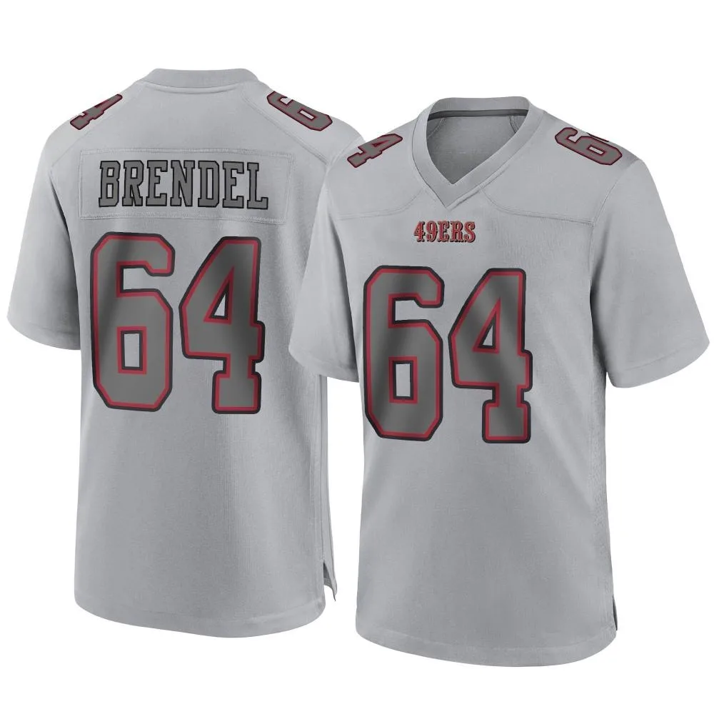 Youth San Francisco 49ers Jake Brendel Nike Atmosphere Fashion Game Gray Jersey Youth San Francisco 49ers Jake Brendel Nike Atmosphere Fashion Game Gray Jersey