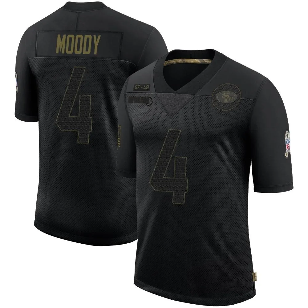 Men's San Francisco 49ers Jake Moody Nike 2020 Salute To Service Limited Black Jersey Men's San Francisco 49ers Jake Moody Nike 2020 Salute To Service Limited Black Jersey