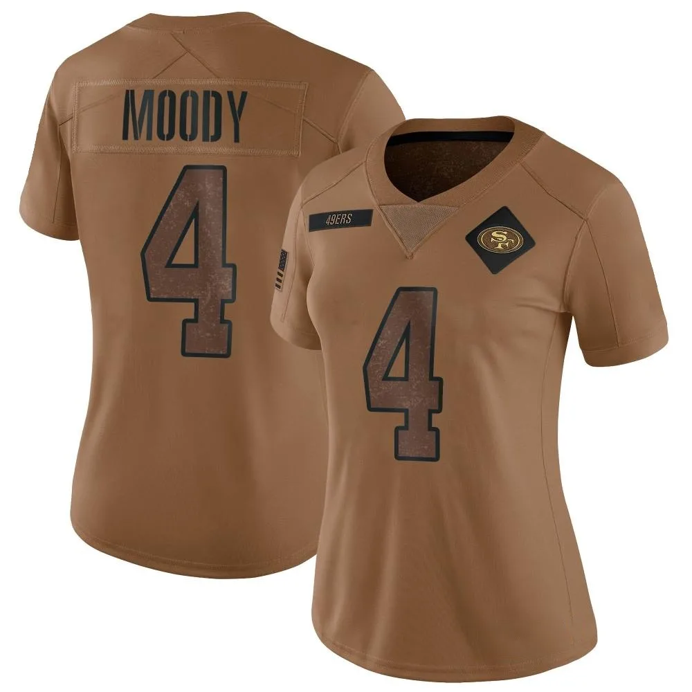 Women's San Francisco 49ers Jake Moody Nike 2023 Salute To Service Limited Brown Jersey Women's San Francisco 49ers Jake Moody Nike 2023 Salute To Service Limited Brown Jersey