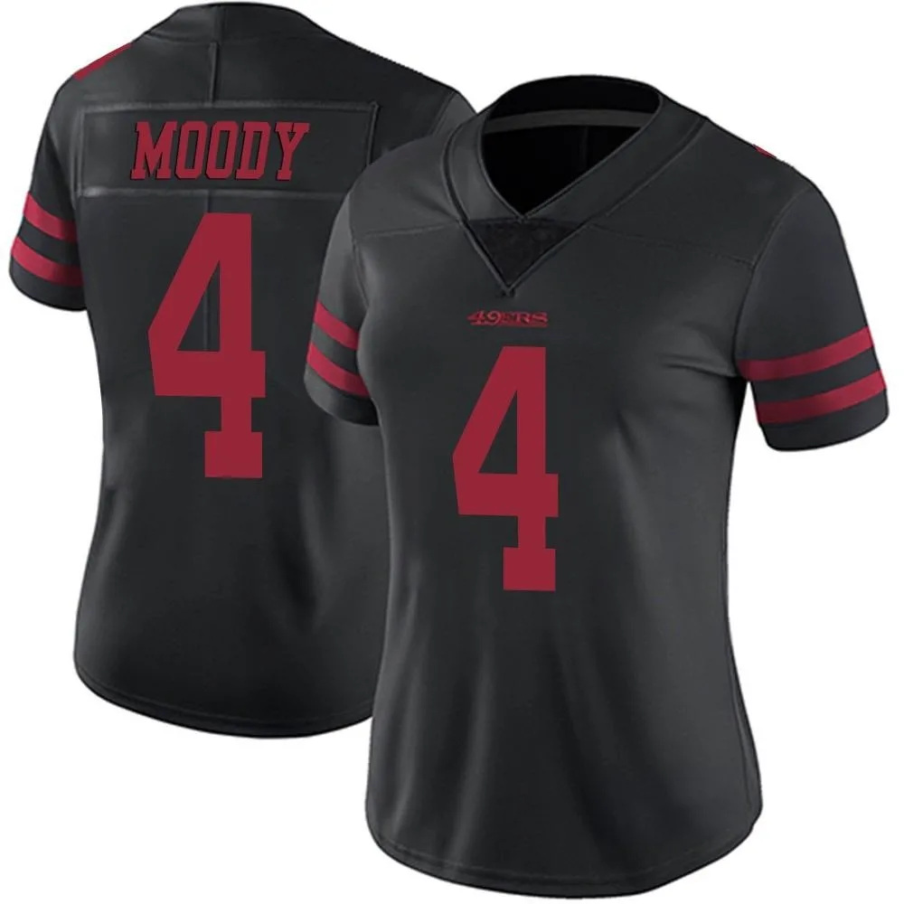 Women's San Francisco 49ers Jake Moody Nike Alternate Vapor Untouchable Limited Black Jersey Women's San Francisco 49ers Jake Moody Nike Alternate Vapor Untouchable Limited Black Jersey