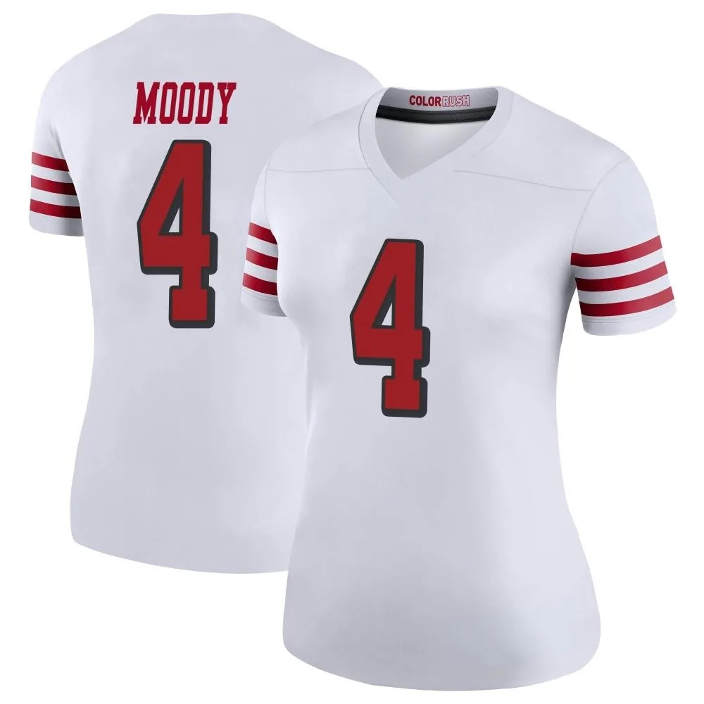 Women's San Francisco 49ers Jake Moody Nike Color Rush Legend White Jersey Women's San Francisco 49ers Jake Moody Nike Color Rush Legend White Jersey