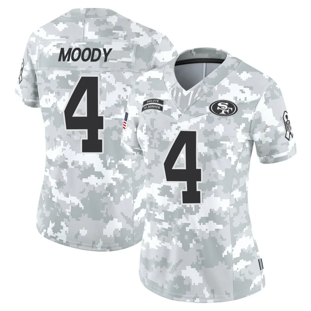 Women's San Francisco 49ers Jake Moody Nike Francisco 2024 Salute To Service Limited Arctic Camo Jersey Women's San Francisco 49ers Jake Moody Nike Francisco 2024 Salute To Service Limited Arctic Camo Jersey