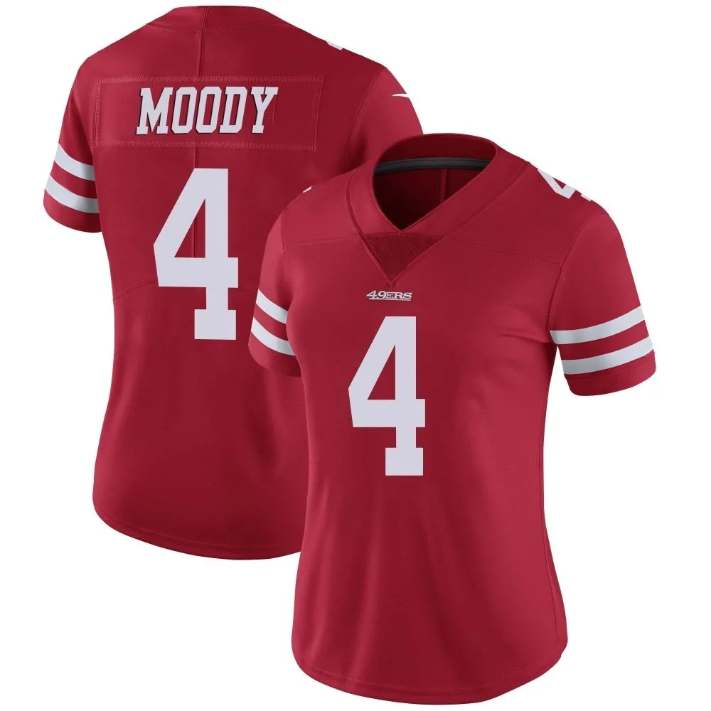 Women's San Francisco 49ers Jake Moody Nike Team Color Vapor Untouchable Limited Red Jersey Women's San Francisco 49ers Jake Moody Nike Team Color Vapor Untouchable Limited Red Jersey