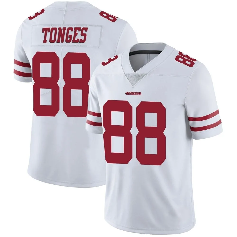 Men's San Francisco 49ers Jake Tonges Nike Vapor Untouchable Limited White Jersey Men's San Francisco 49ers Jake Tonges Nike Vapor Untouchable Limited White Jersey