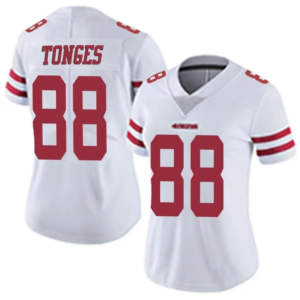 Women's San Francisco 49ers Jake Tonges Nike Vapor Untouchable Limited White Jersey Women's San Francisco 49ers Jake Tonges Nike Vapor Untouchable Limited White Jersey