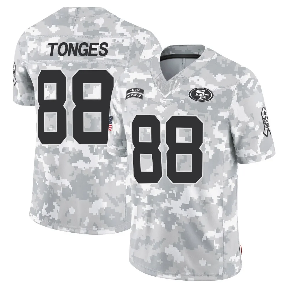 Youth San Francisco 49ers Jake Tonges Nike 2024 Salute To Service Limited Arctic Camo Jersey Youth San Francisco 49ers Jake Tonges Nike 2024 Salute To Service Limited Arctic Camo Jersey