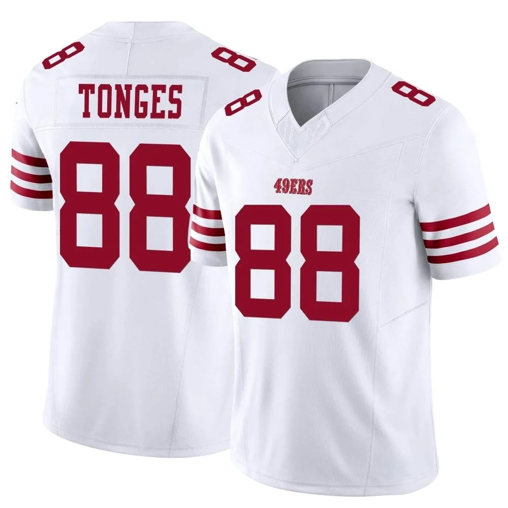 Youth San Francisco 49ers Jake Tonges Nike Vapor F.U.S.E. Limited White Jersey Youth San Francisco 49ers Jake Tonges Nike Vapor F.U.S.E. Limited White Jersey