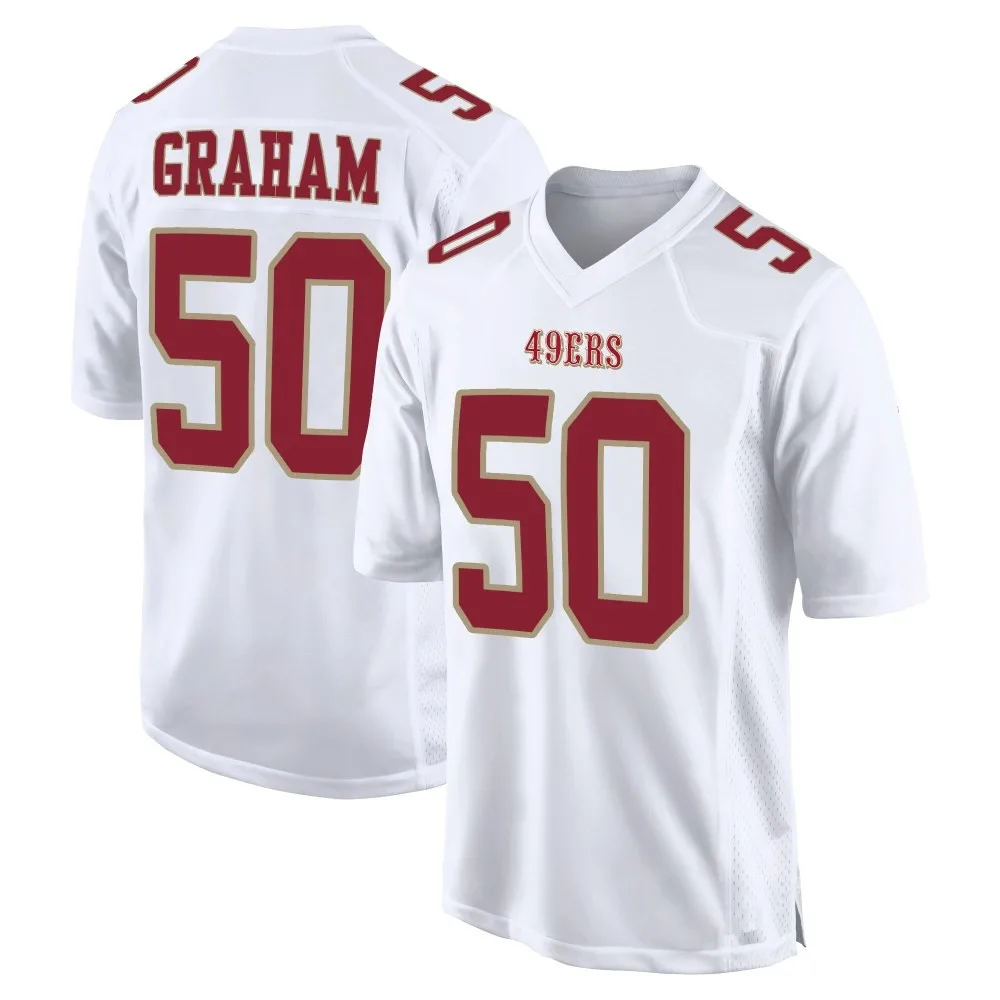 Men's San Francisco 49ers Jalen Graham Nike Fashion Game White Jersey Men's San Francisco 49ers Jalen Graham Nike Fashion Game White Jersey