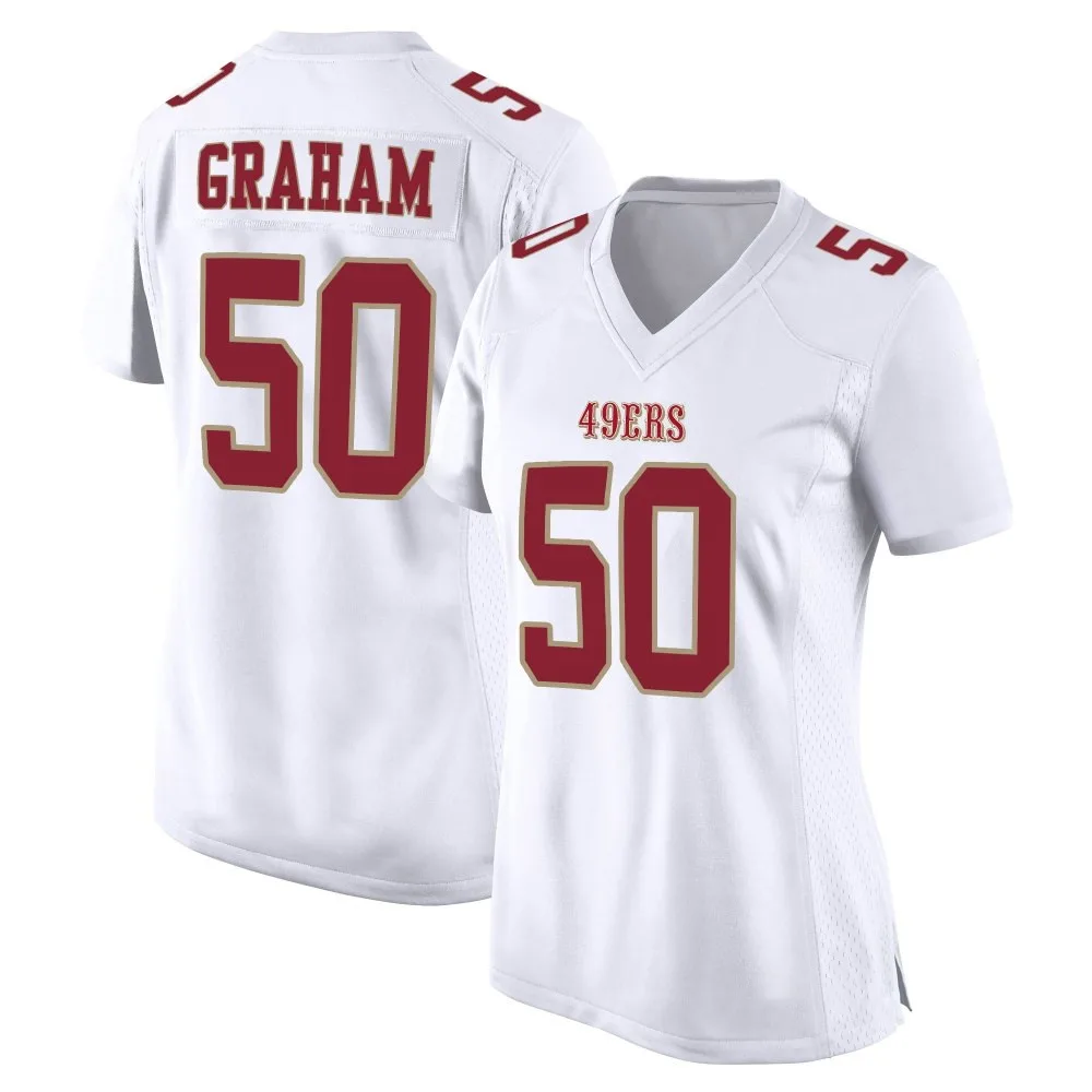 Women's San Francisco 49ers Jalen Graham Nike Fashion Game White Jersey Women's San Francisco 49ers Jalen Graham Nike Fashion Game White Jersey