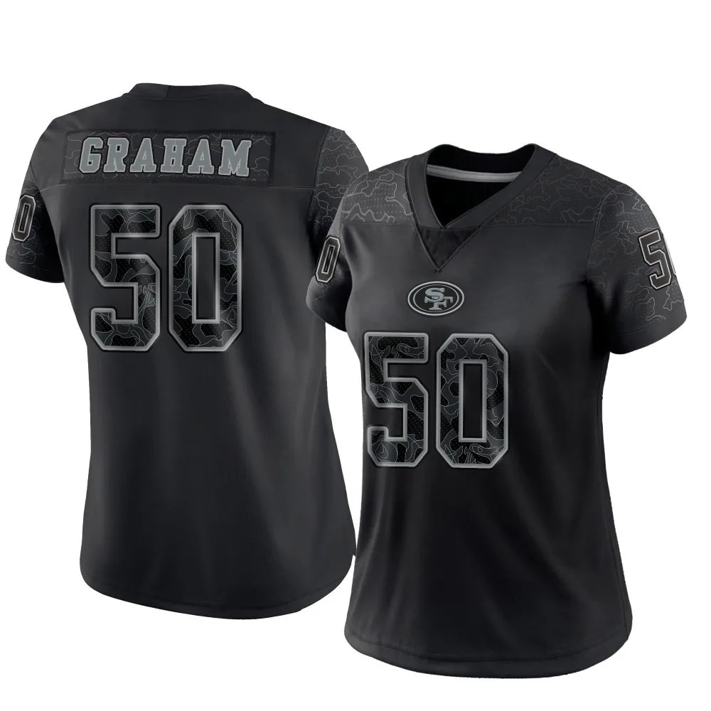 Women's San Francisco 49ers Jalen Graham Nike Reflective Limited Black Jersey Women's San Francisco 49ers Jalen Graham Nike Reflective Limited Black Jersey