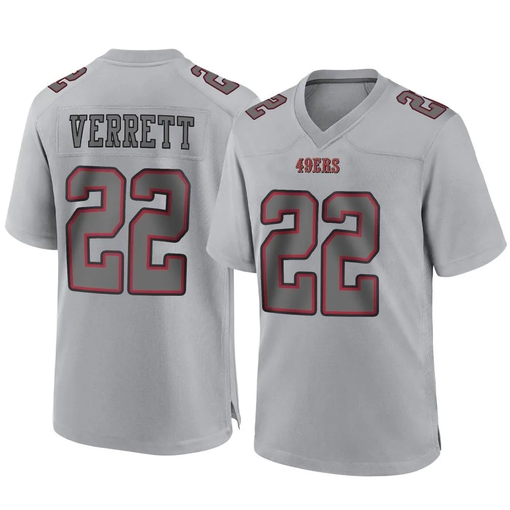 Men's San Francisco 49ers Jason Verrett Nike Atmosphere Fashion Game Gray Jersey Men's San Francisco 49ers Jason Verrett Nike Atmosphere Fashion Game Gray Jersey