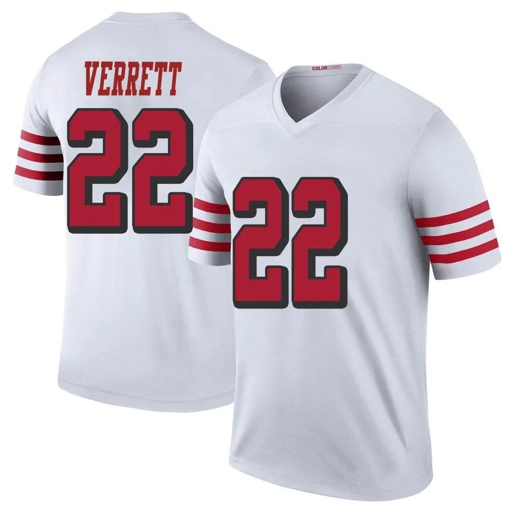 Men's San Francisco 49ers Jason Verrett Nike Color Rush Legend White Jersey Men's San Francisco 49ers Jason Verrett Nike Color Rush Legend White Jersey