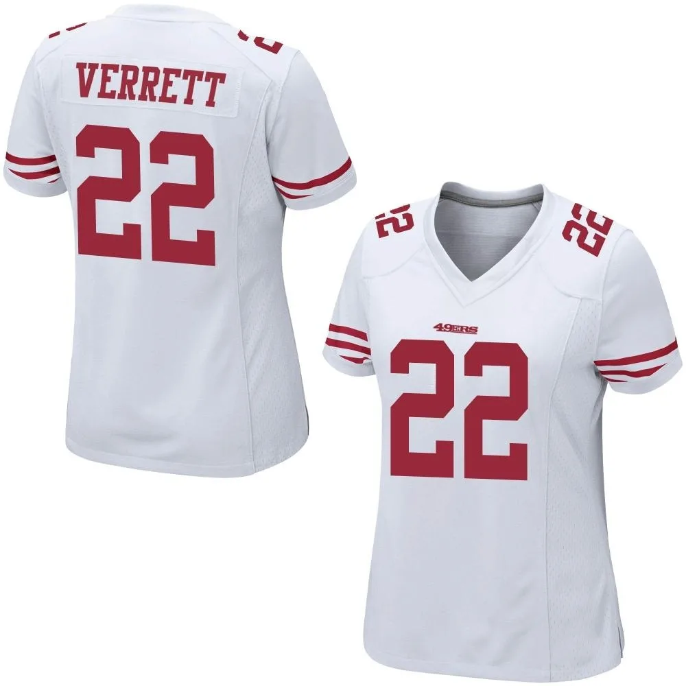 Women's San Francisco 49ers Jason Verrett Nike Game White Jersey Women's San Francisco 49ers Jason Verrett Nike Game White Jersey