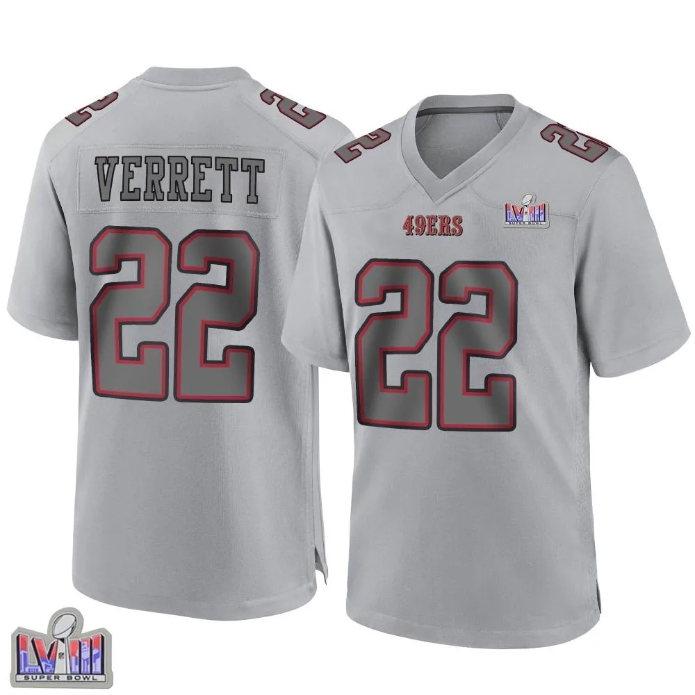 Youth San Francisco 49ers Jason Verrett Nike Atmosphere Fashion Super Bowl LVIII Patch Game Gray Jersey Youth San Francisco 49ers Jason Verrett Nike Atmosphere Fashion Super Bowl LVIII Patch Game Gray Jersey
