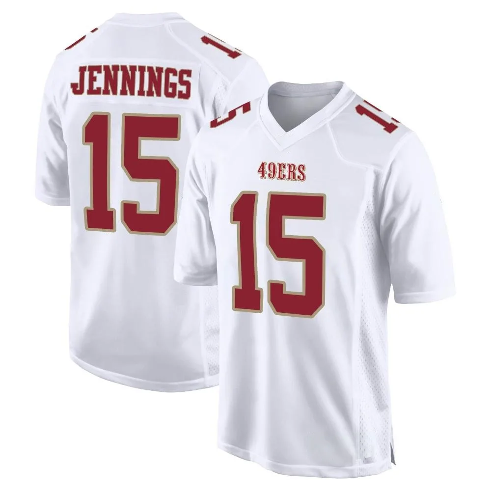 Men's San Francisco 49ers Jauan Jennings Nike Fashion Game White Jersey Men's San Francisco 49ers Jauan Jennings Nike Fashion Game White Jersey