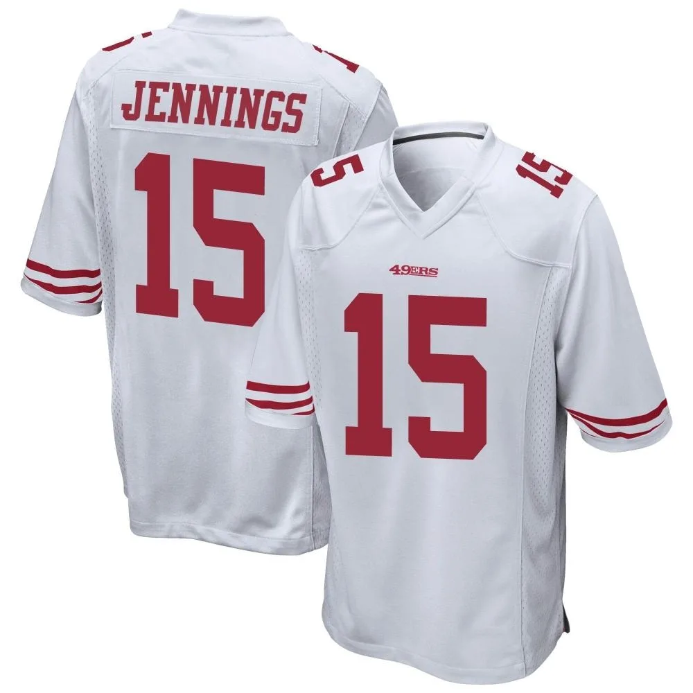 Men's San Francisco 49ers Jauan Jennings Nike Game White Jersey Men's San Francisco 49ers Jauan Jennings Nike Game White Jersey